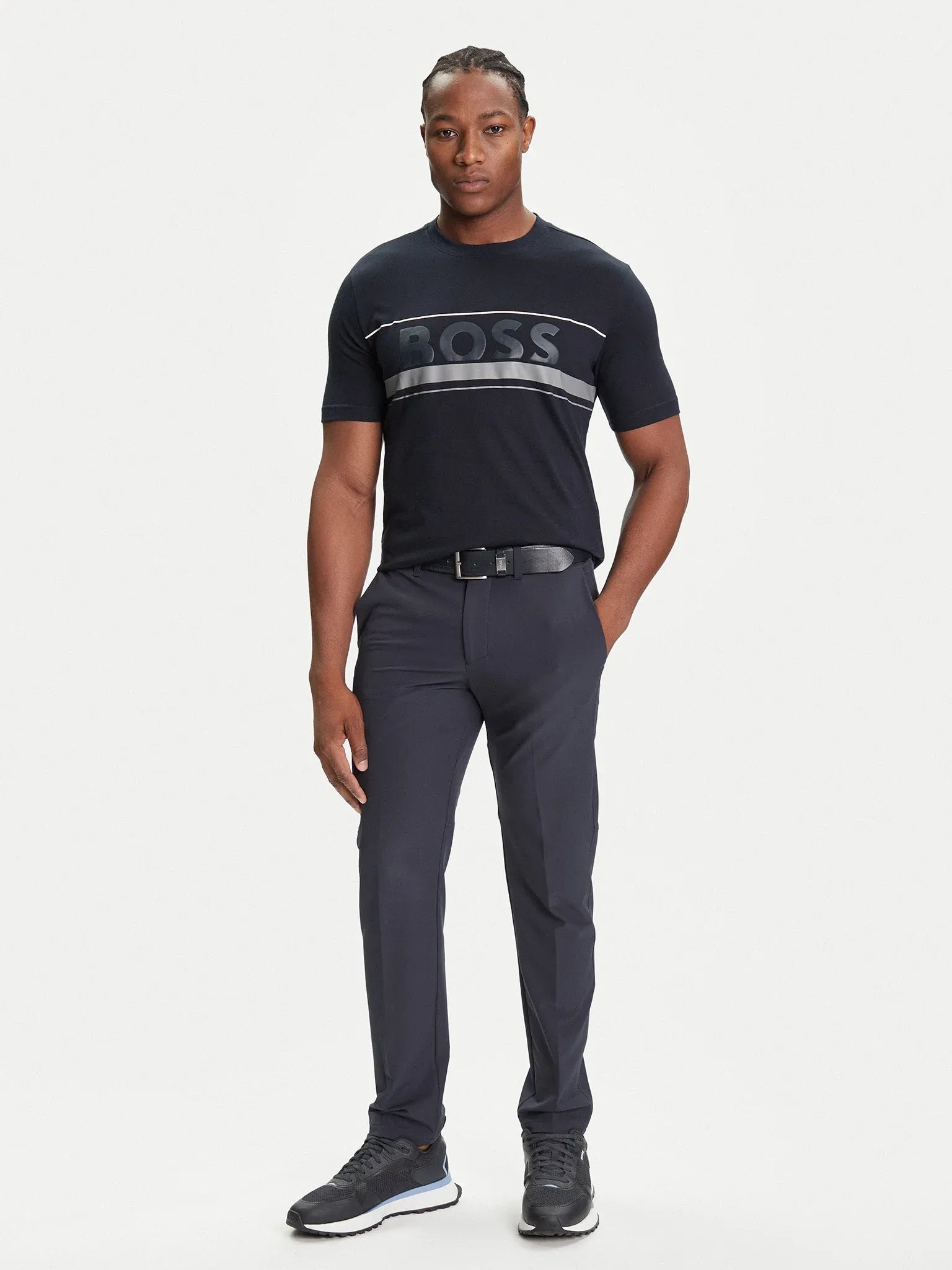 Boss T Shirt Tee Iconic Zon Dk.blue Azul Escuro_shot2