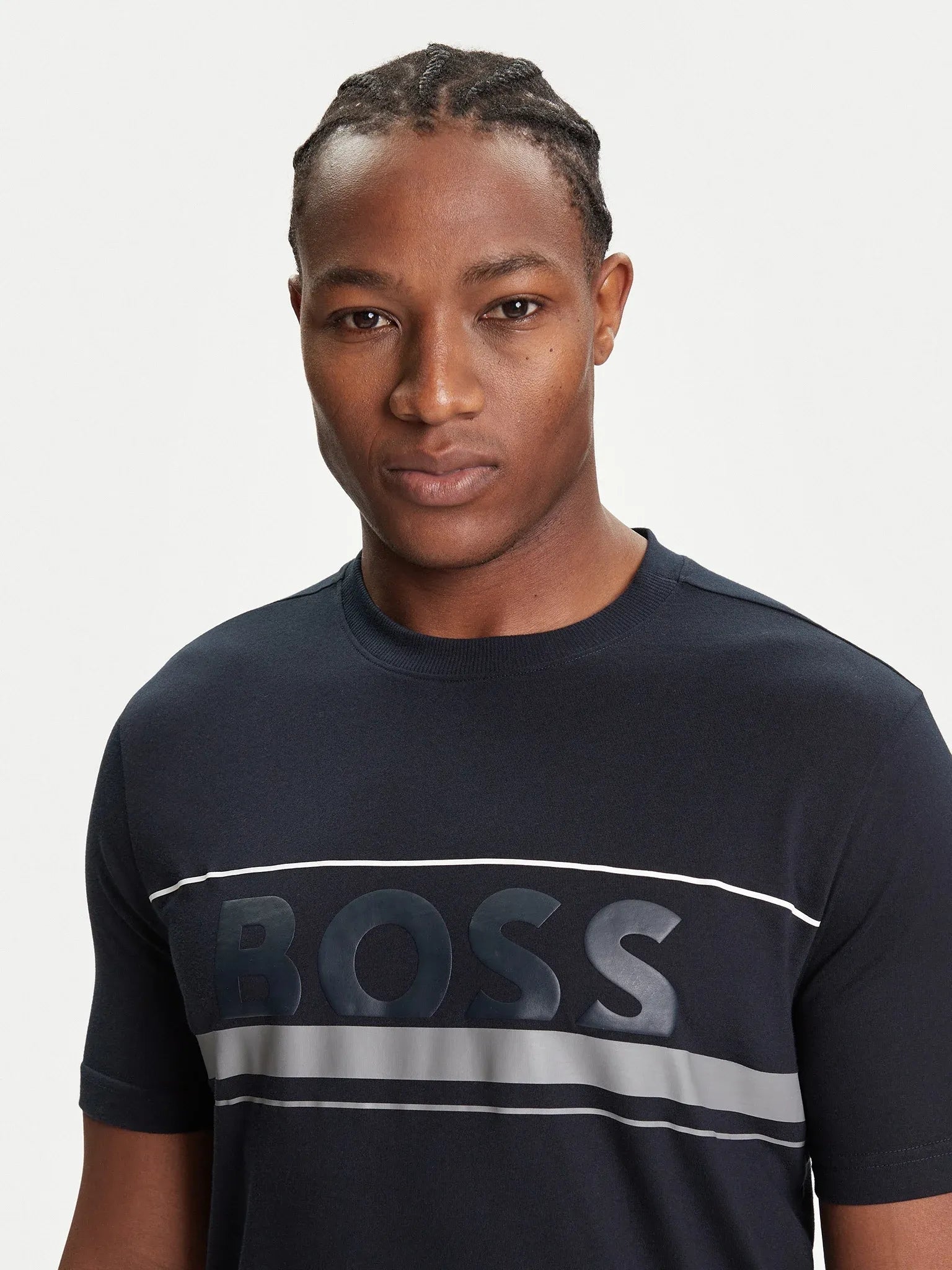 Boss T Shirt Tee Iconic Zon Dk.blue Azul Escuro_shot4