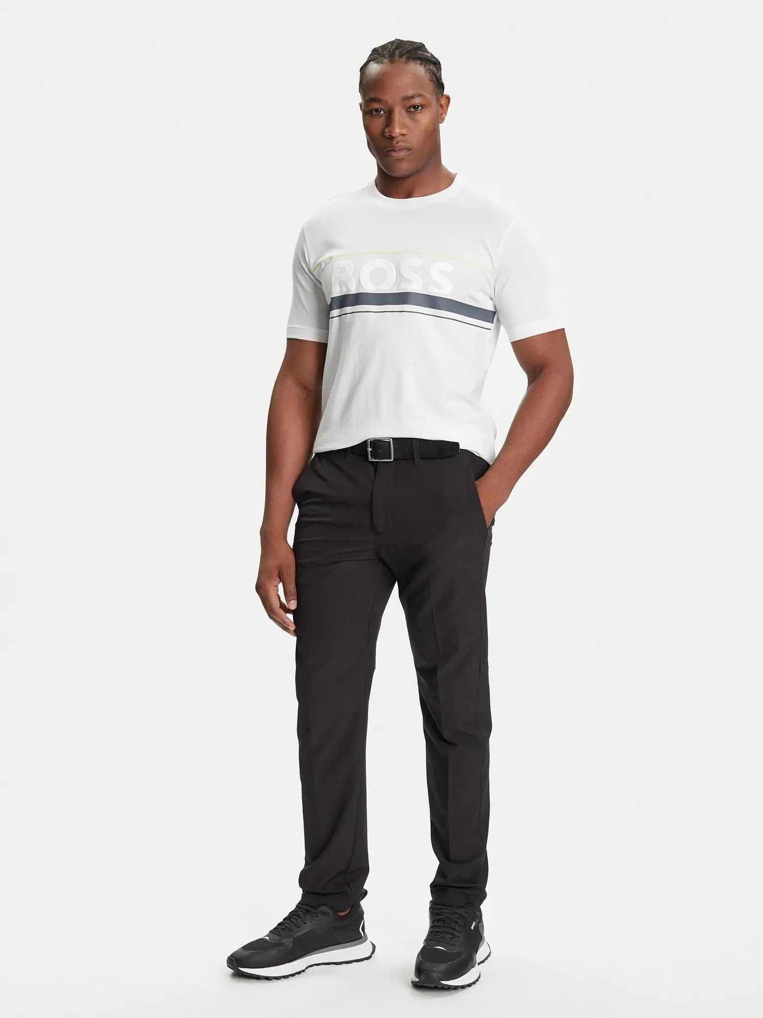 Boss T Shirt Tee Iconic Zon White Branco_shot2
