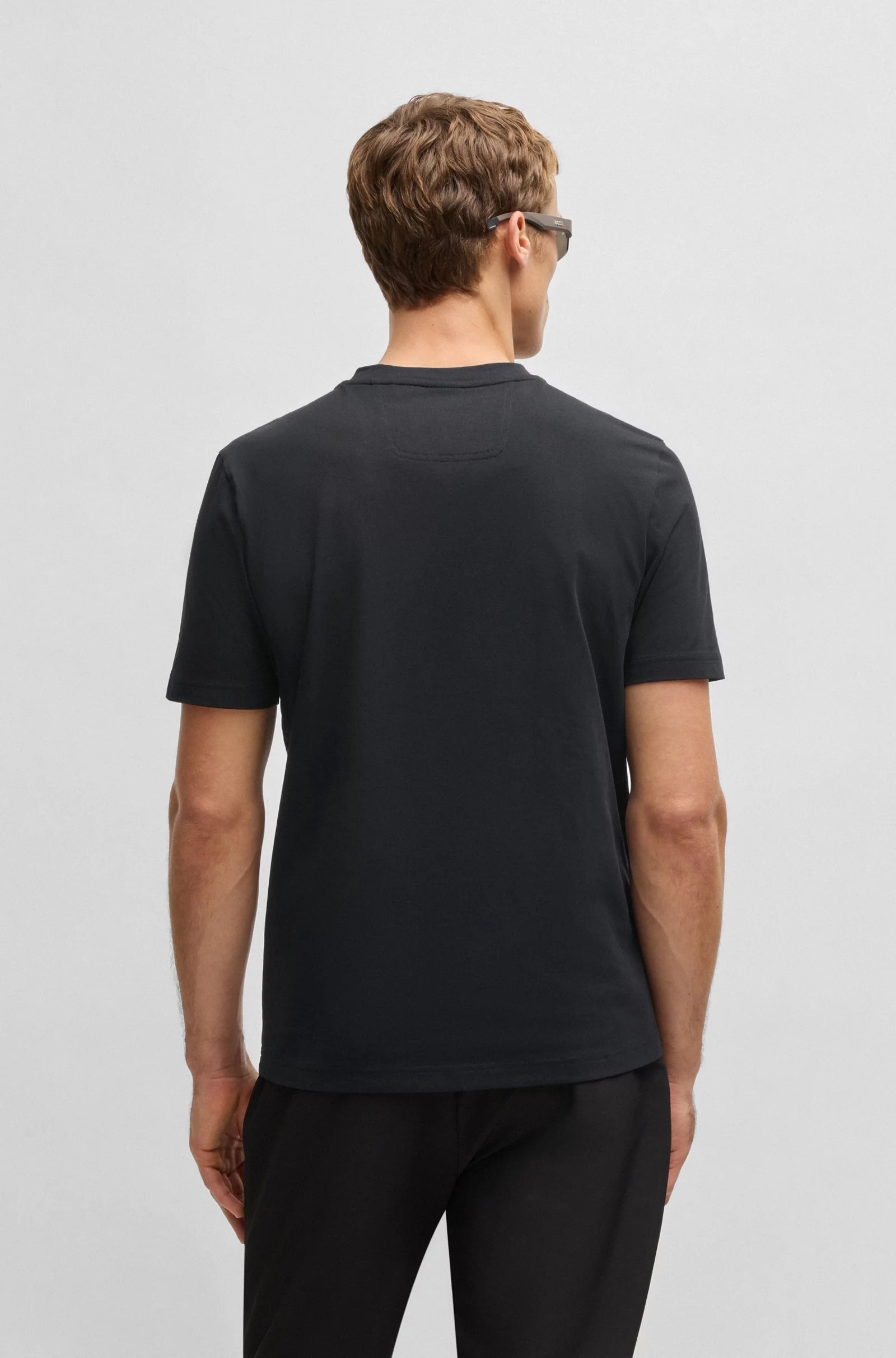 Boss T Shirt Tee Logo Herit Black Preto_shot5