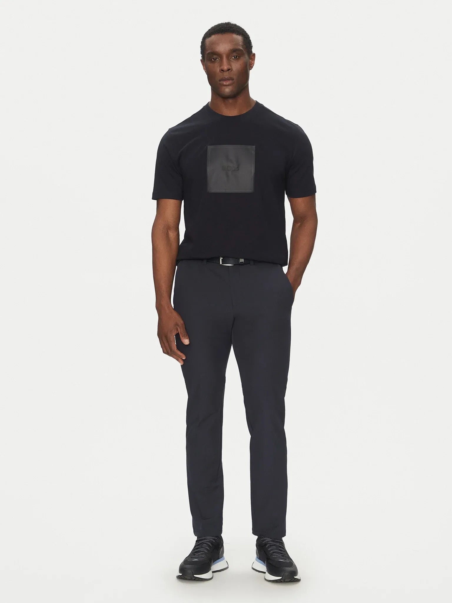 Boss T Shirt Tee Logo Rib Dk.blue Azul Escuro_shot2