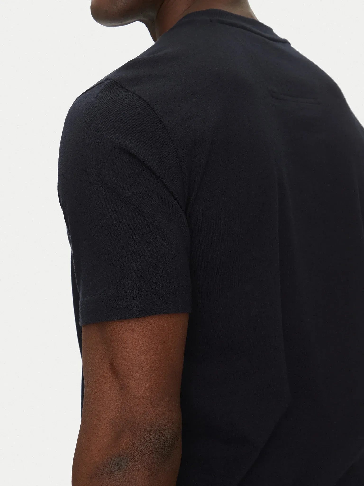 Boss T Shirt Tee Logo Rib Dk.blue Azul Escuro_shot4