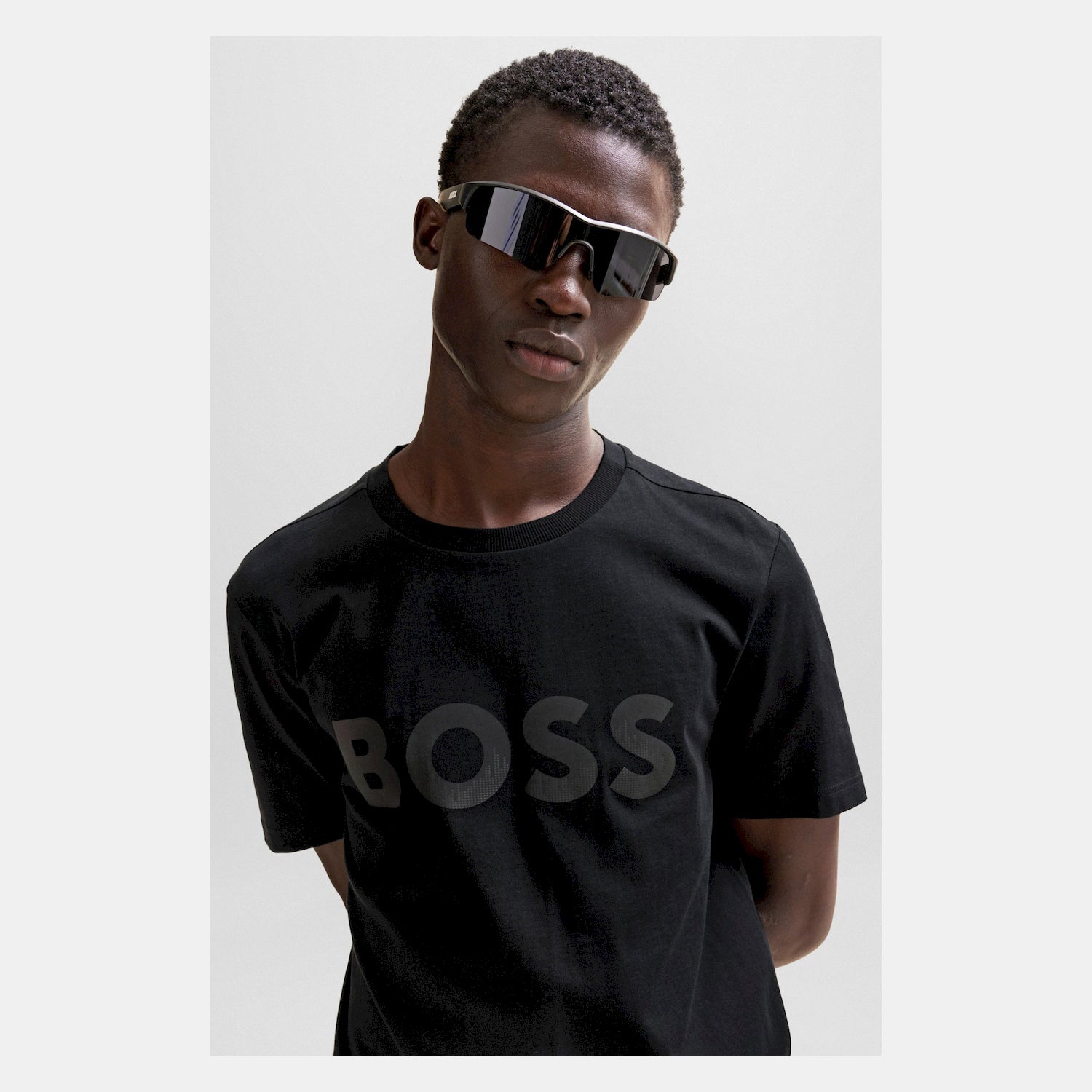 Boss T Shirt Tee Mirror 1 Black Preto_shot2