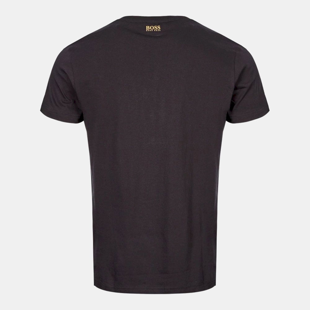 Boss T Shirt Tee1 Embroy Blk Gold Preto Ouro Shot4