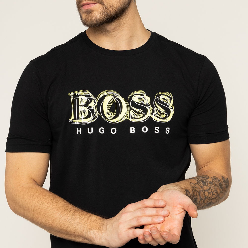 Boss T Shirt Tee4 50424073 Black Preto Shot7