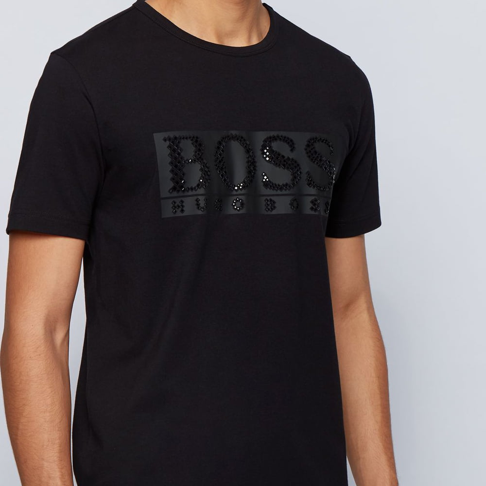 Boss T Shirt Teediamond1 Black Preto Shot3