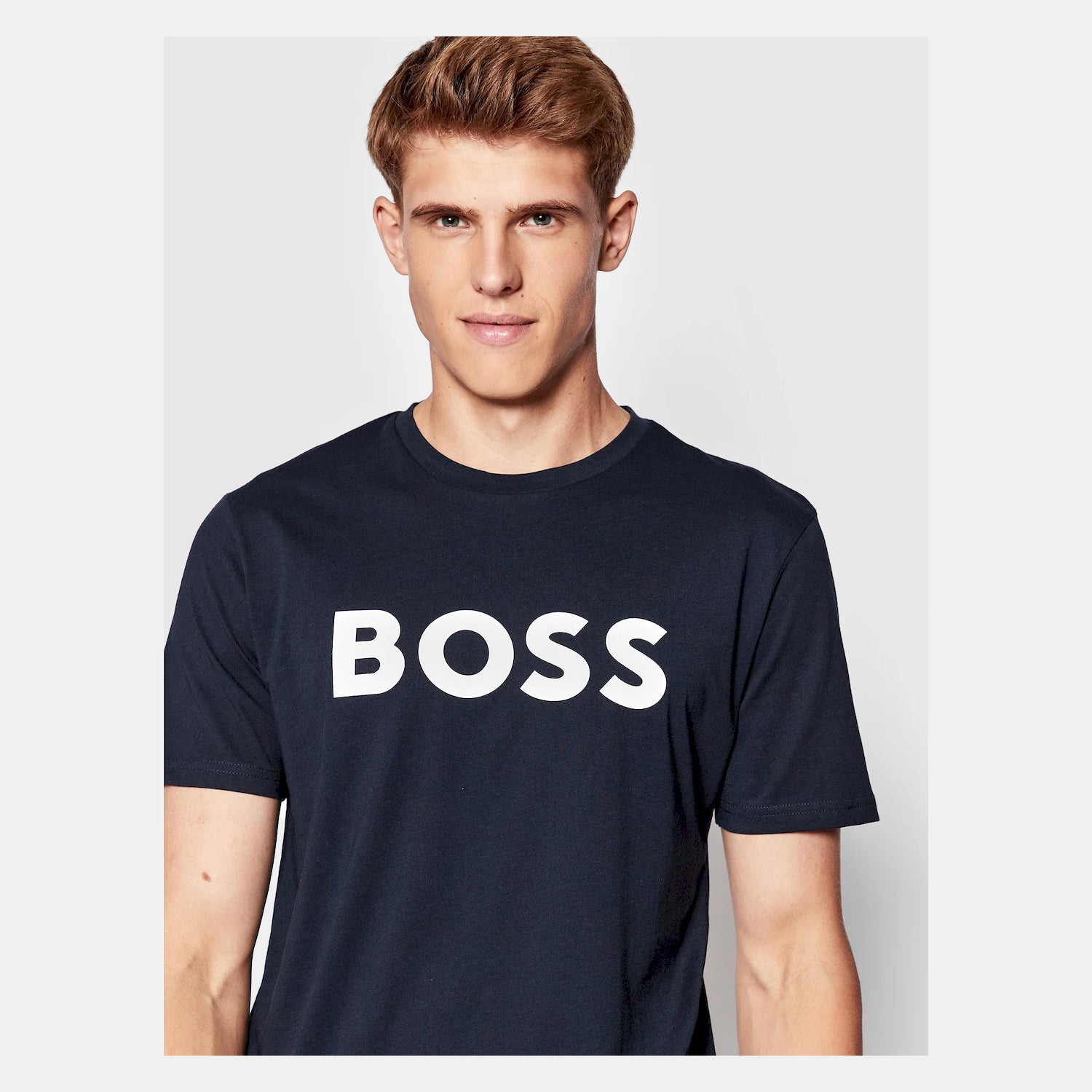 Boss T Shirt Thinking1 Navy Navy_shot2