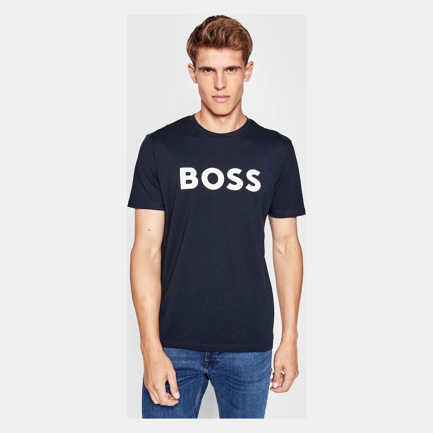 Boss T Shirt Thinking1 Navy Navy_shot4