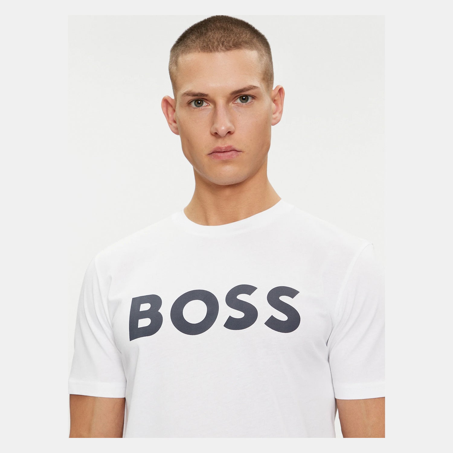 Boss T Shirt Thinking1 White Branco_shot2