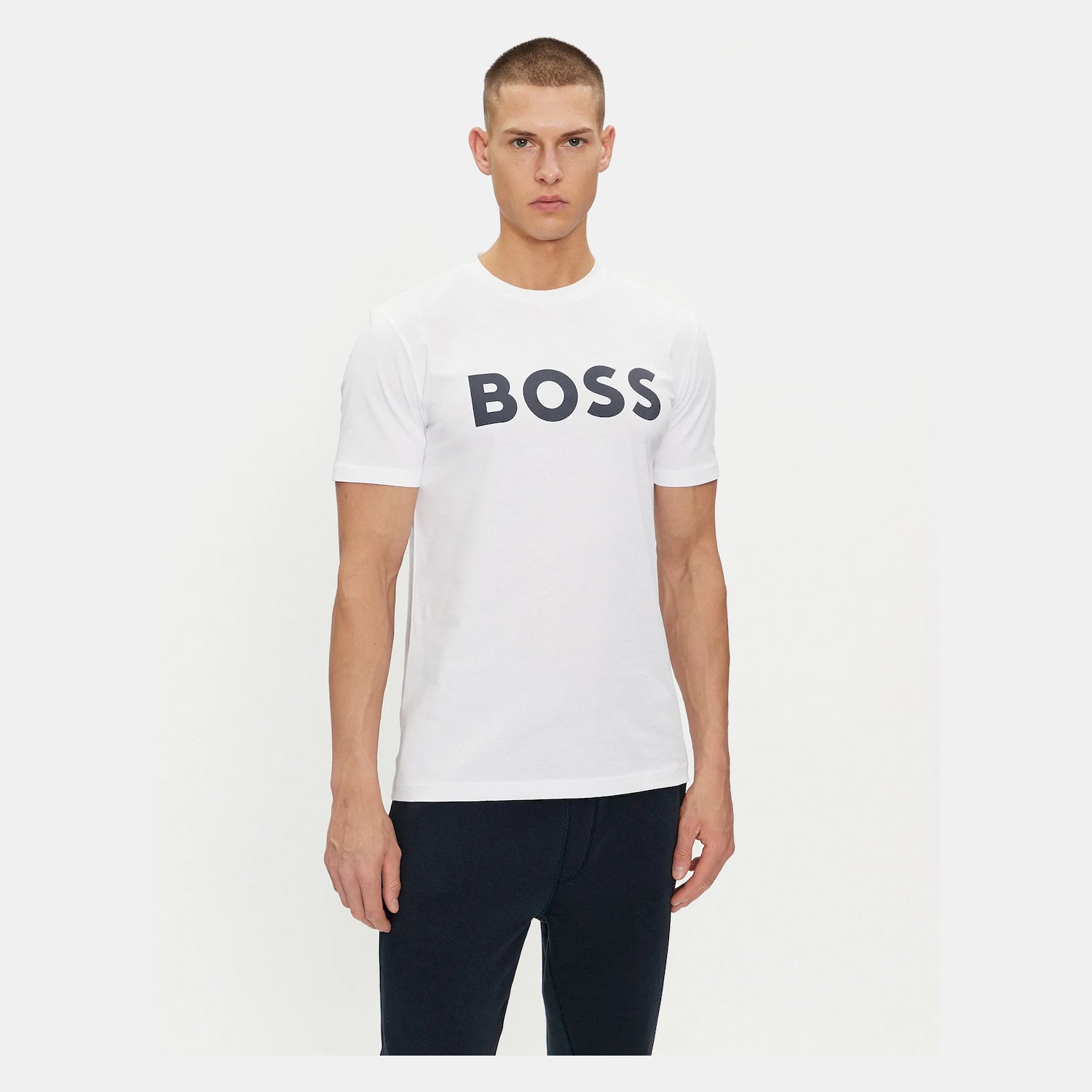Boss T Shirt Thinking1 White Branco_shot3
