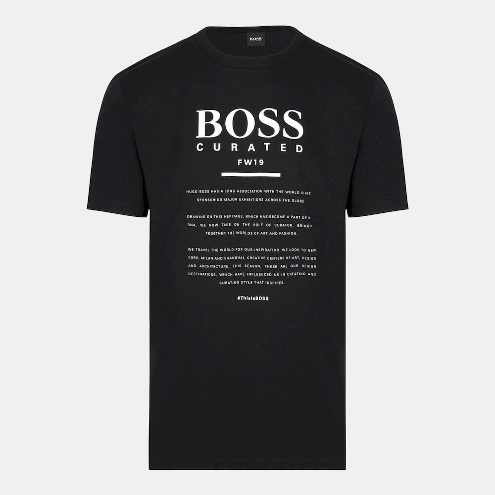 Boss T Shirt Tiburt140 Black Preto Shot2