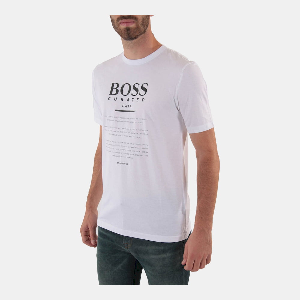 Boss T Shirt Tiburt140 White Branco Shot6