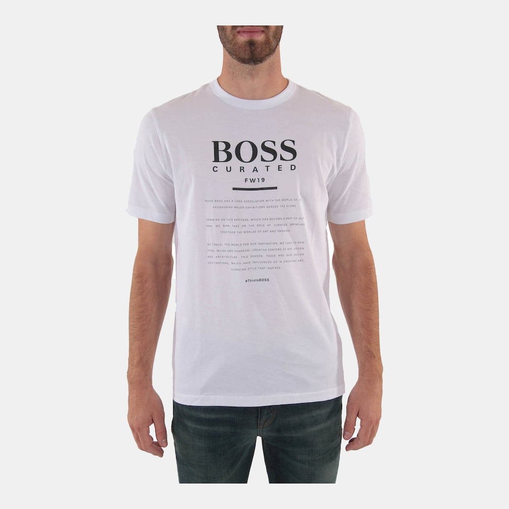 Boss T Shirt Tiburt140 White Branco Shot8