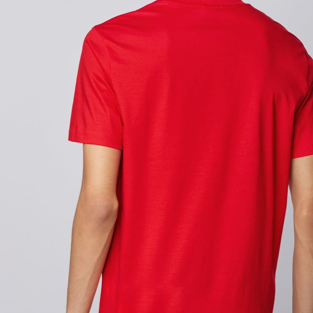 Boss T Shirt Tiburt161 Mid.red Vermelho Shot3