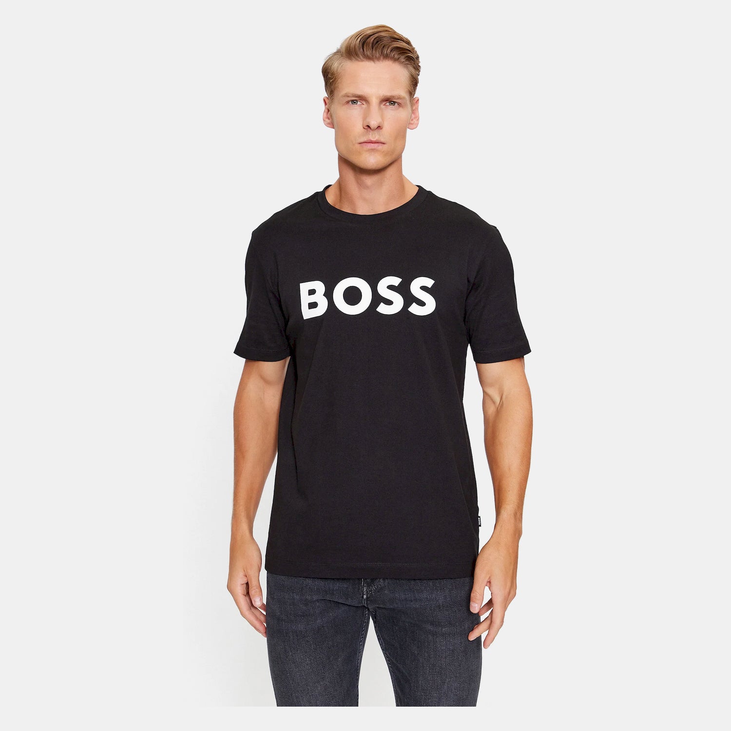 Boss T Shirt Tiburt354 Black Preto_shot4