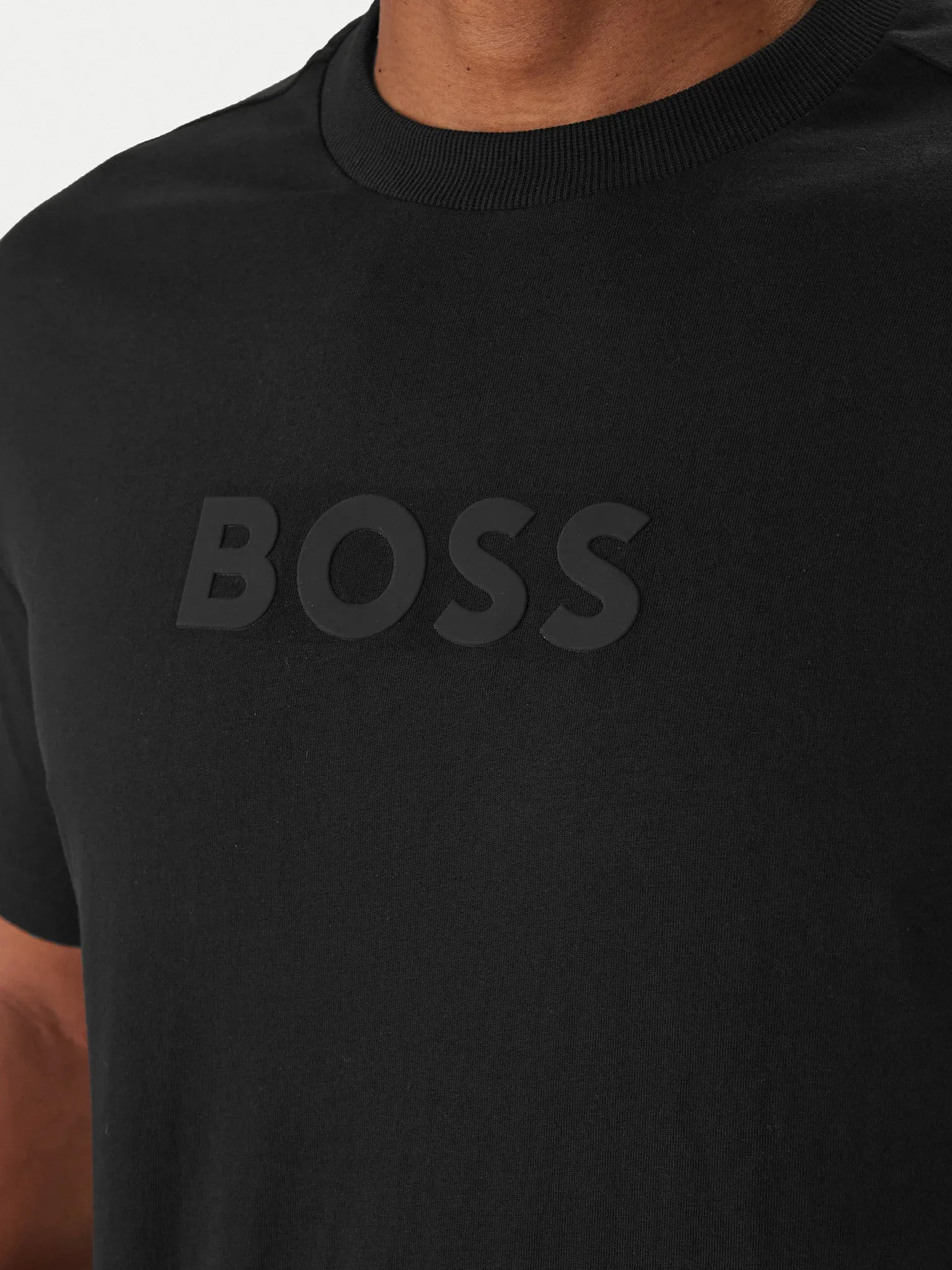 Boss T Shirt Ts Logo Black Preto_shot4