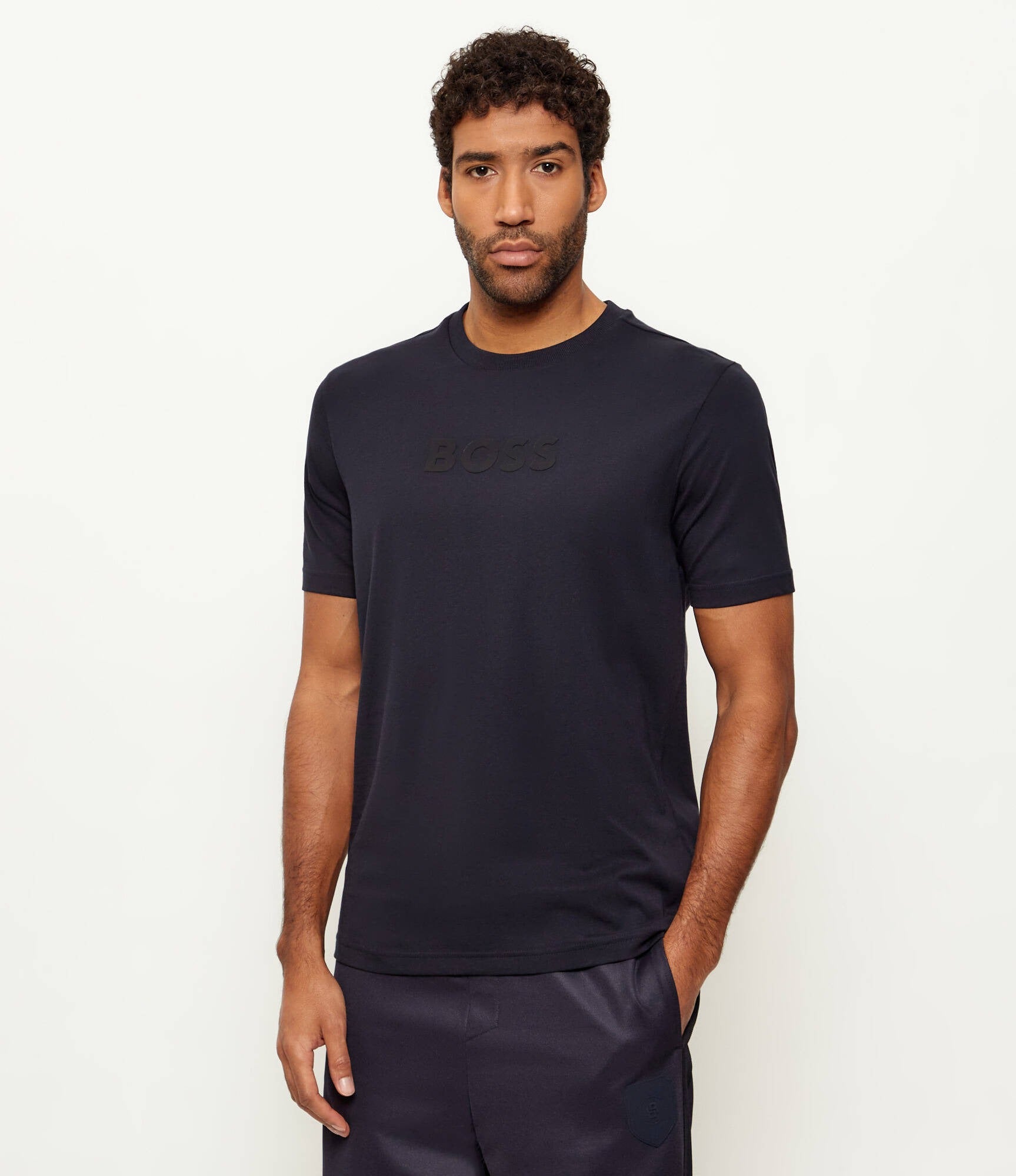 Boss T Shirt Ts Logo Dk.blue Azul Escuro_shot1