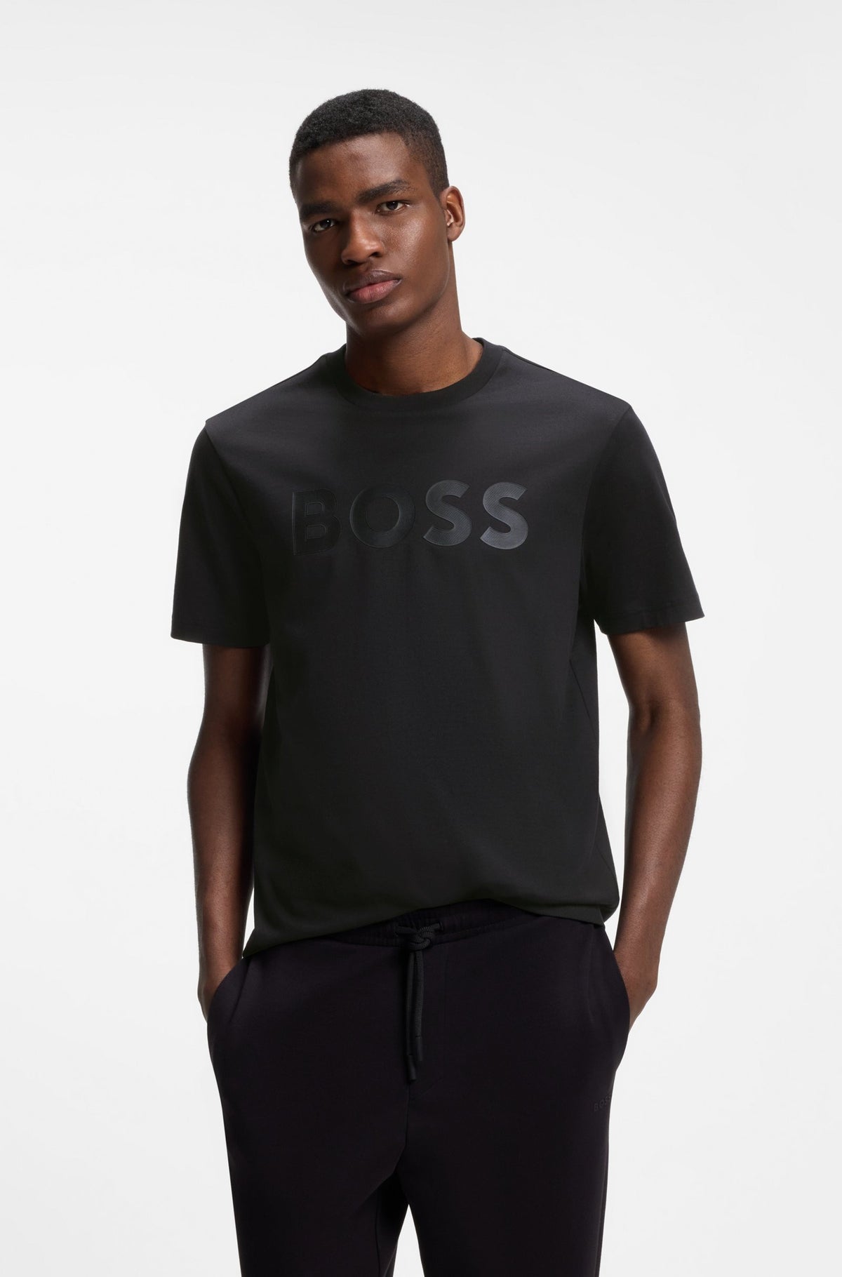 Boss T Shirt Ts Structure L Black Preto_shot1