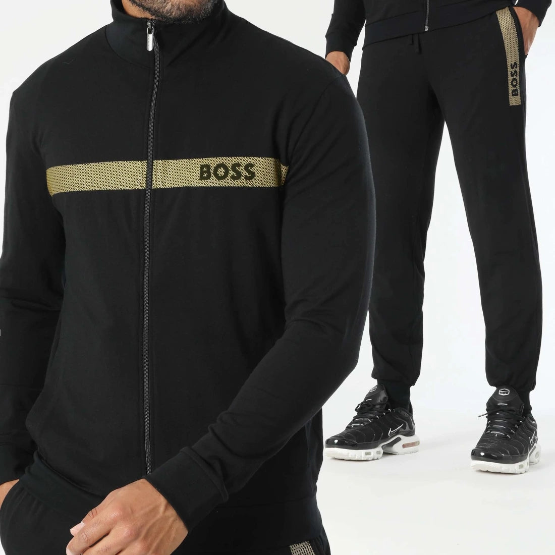 Boss Tracksuit Long Set 1 Black Preto_shot1