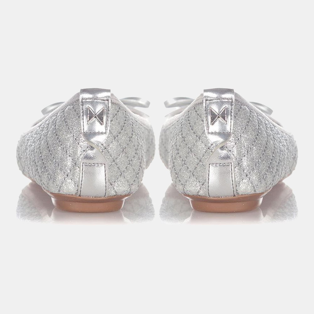 Butterfly Twists Sabrinas Ballet Flats Olivia Silver Gli Prateado Glitter Shot6