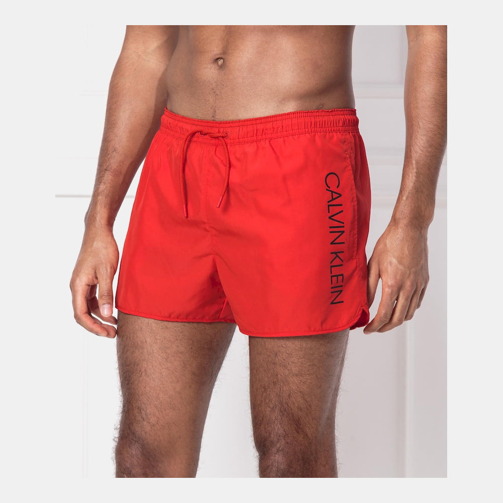 Calvin Klein Calção De Banho Swim Shorts Km0km00266 Red Vermelho Shot8