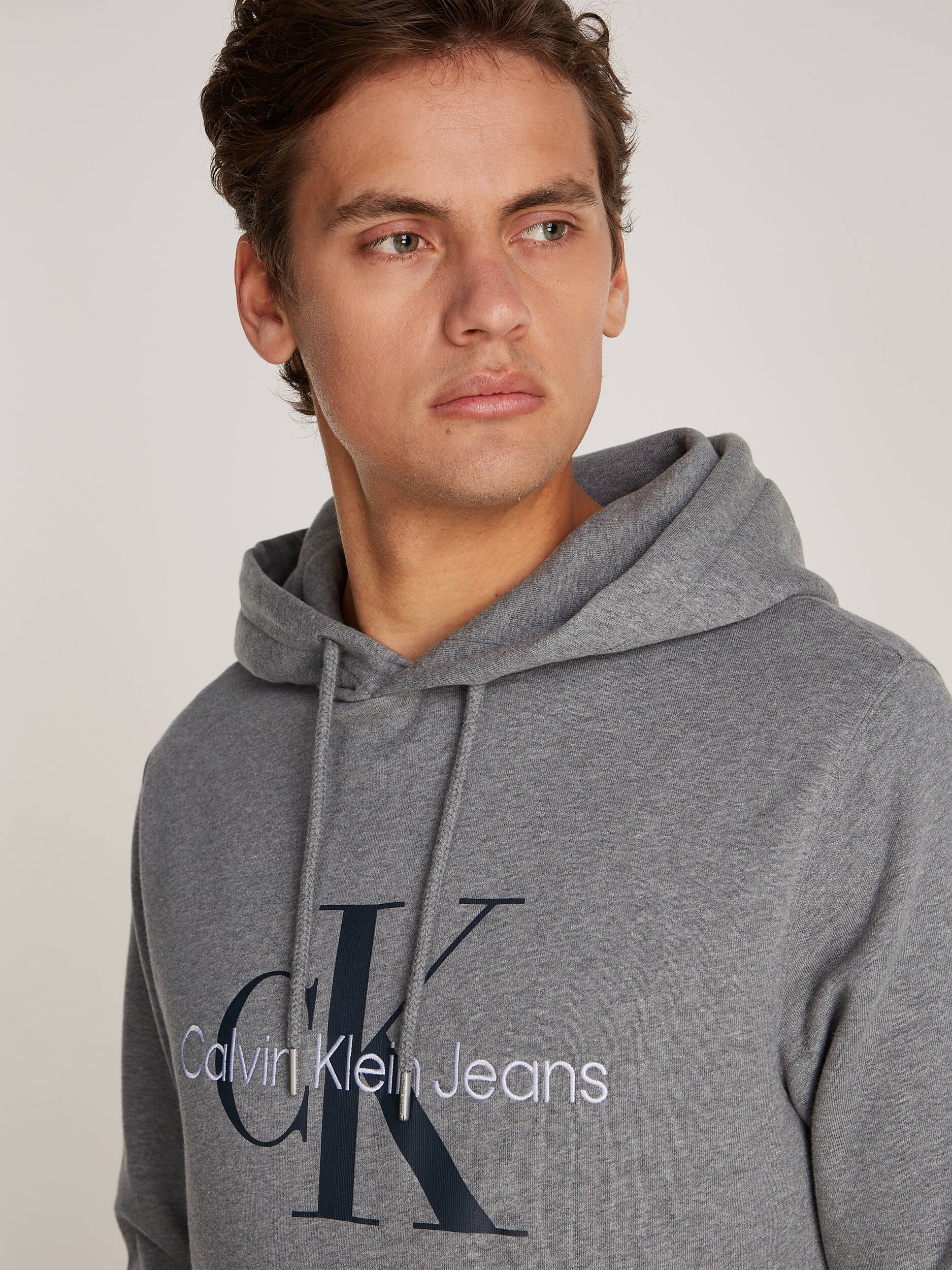 Calvin Klein Camisola Hoodie J30j320805 Grey Cinza_shot2