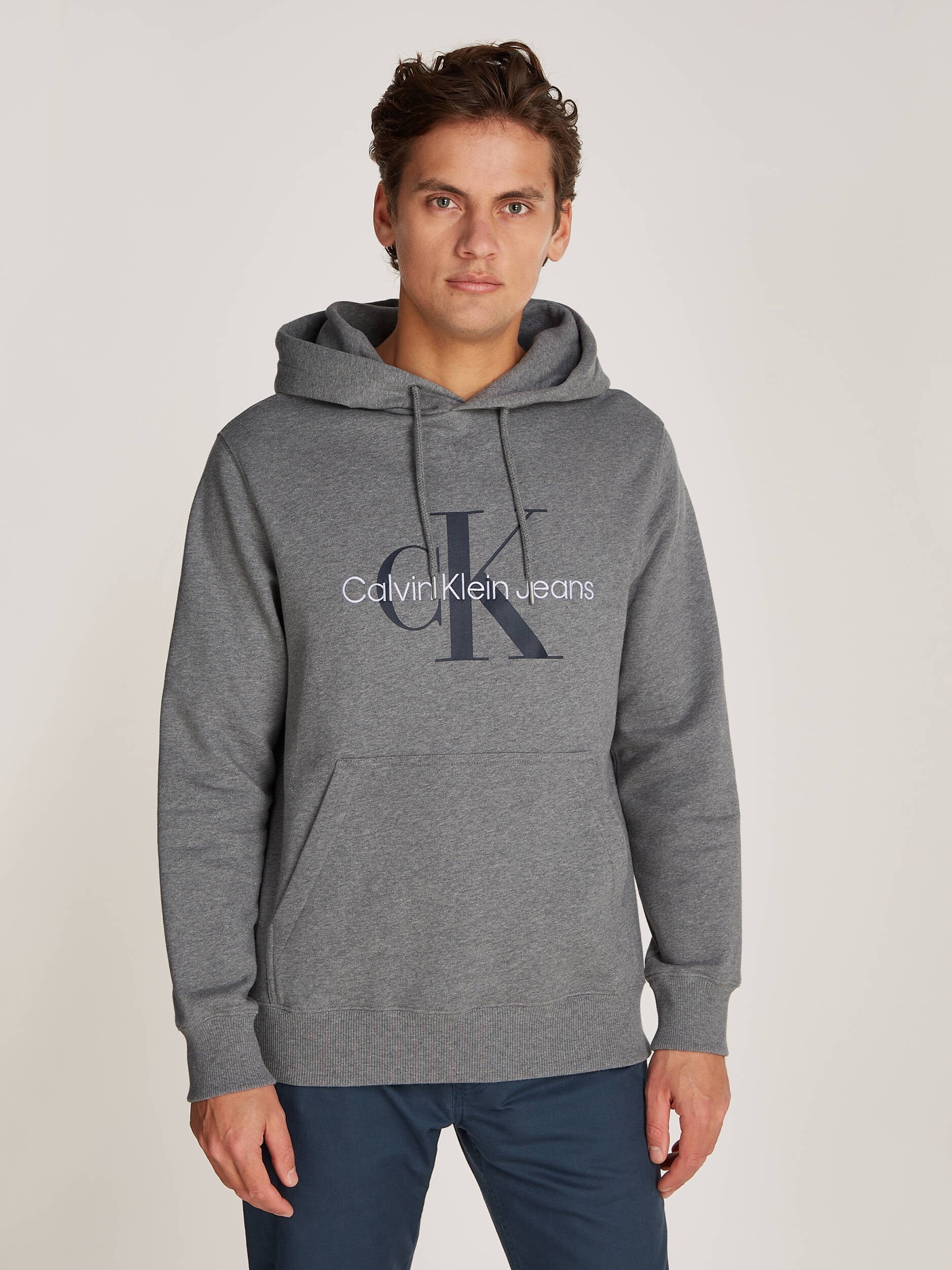 Calvin Klein Camisola Hoodie J30j320805 Grey Cinza_shot3