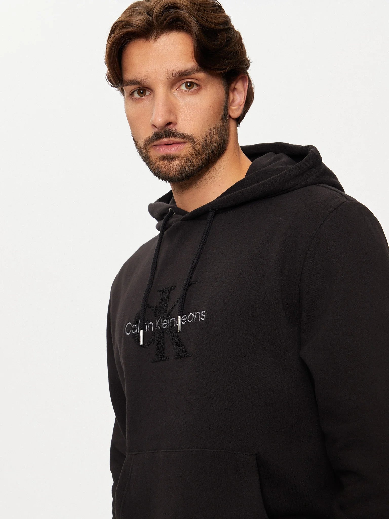 Calvin Klein Camisola Hoodie J30j326637 Black Preto_shot1