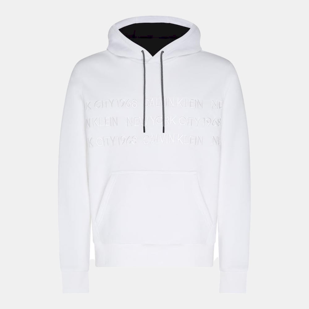 Calvin Klein Camisola Hoodie K10k105720 White Branco Shot8