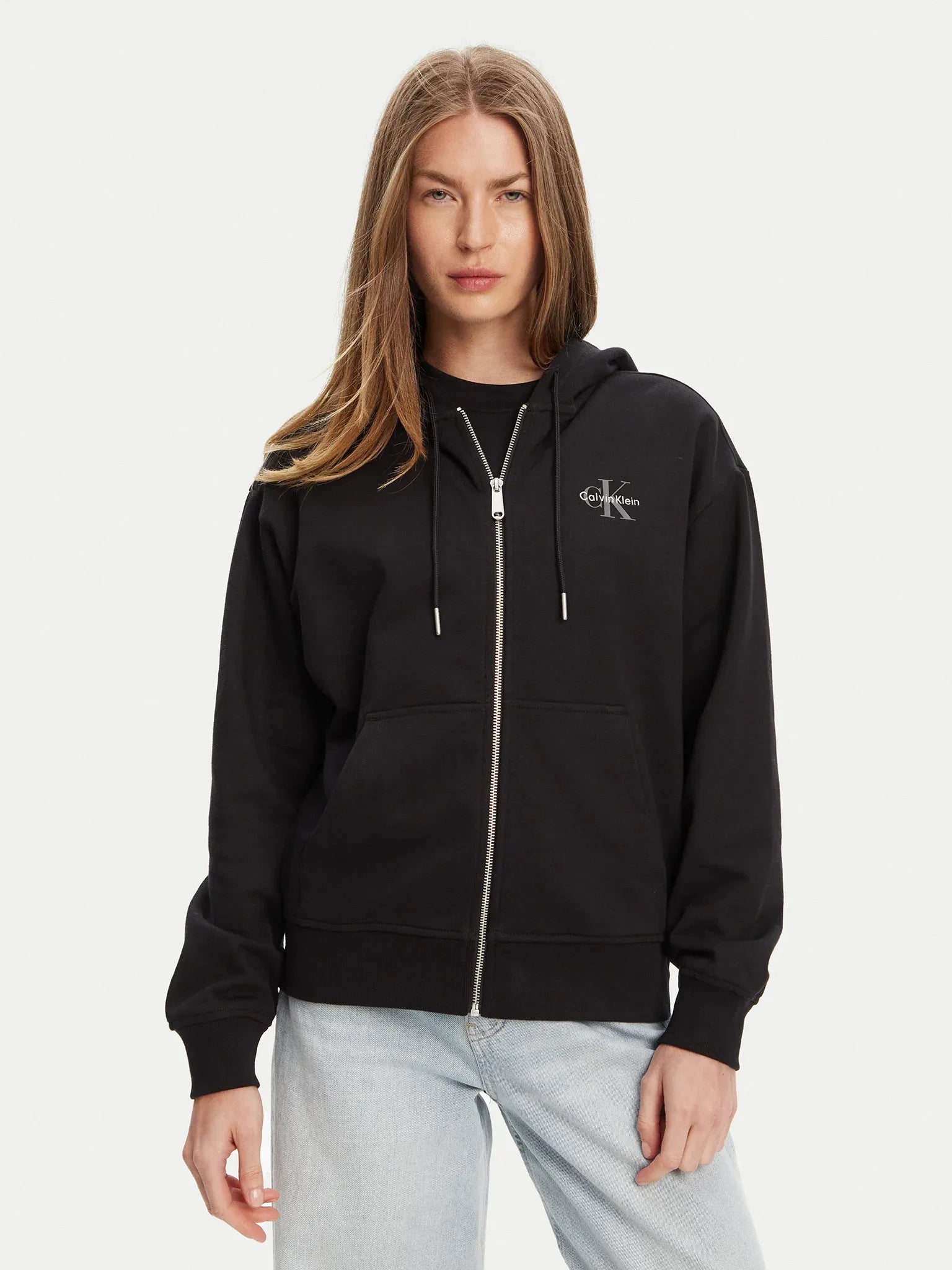 Calvin Klein Camisola Hoodie Lv047b270g Black Preto_shot1