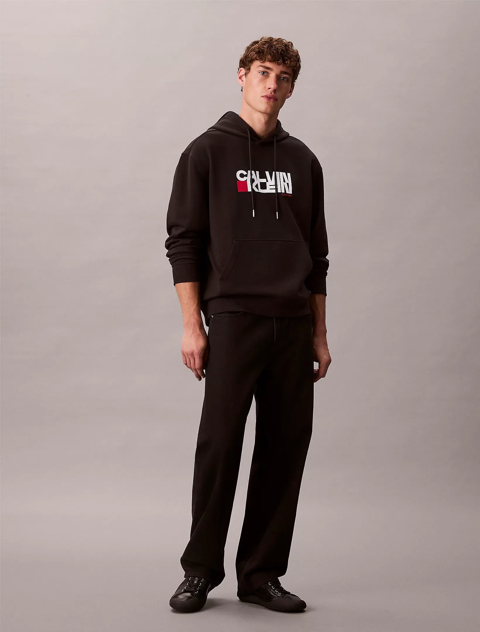 Calvin Klein Camisola Hoodie Lv04rd258g Black Preto_shot4