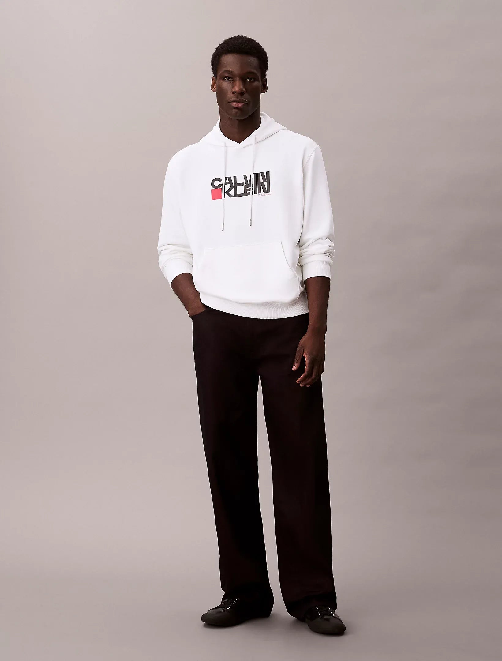 Calvin Klein Camisola Hoodie Lv04rd258g White Branco_shot2
