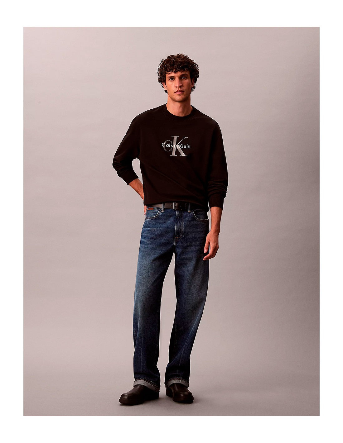 Calvin Klein Camisola Sweat Lv04rd242g Black Preto_shot2