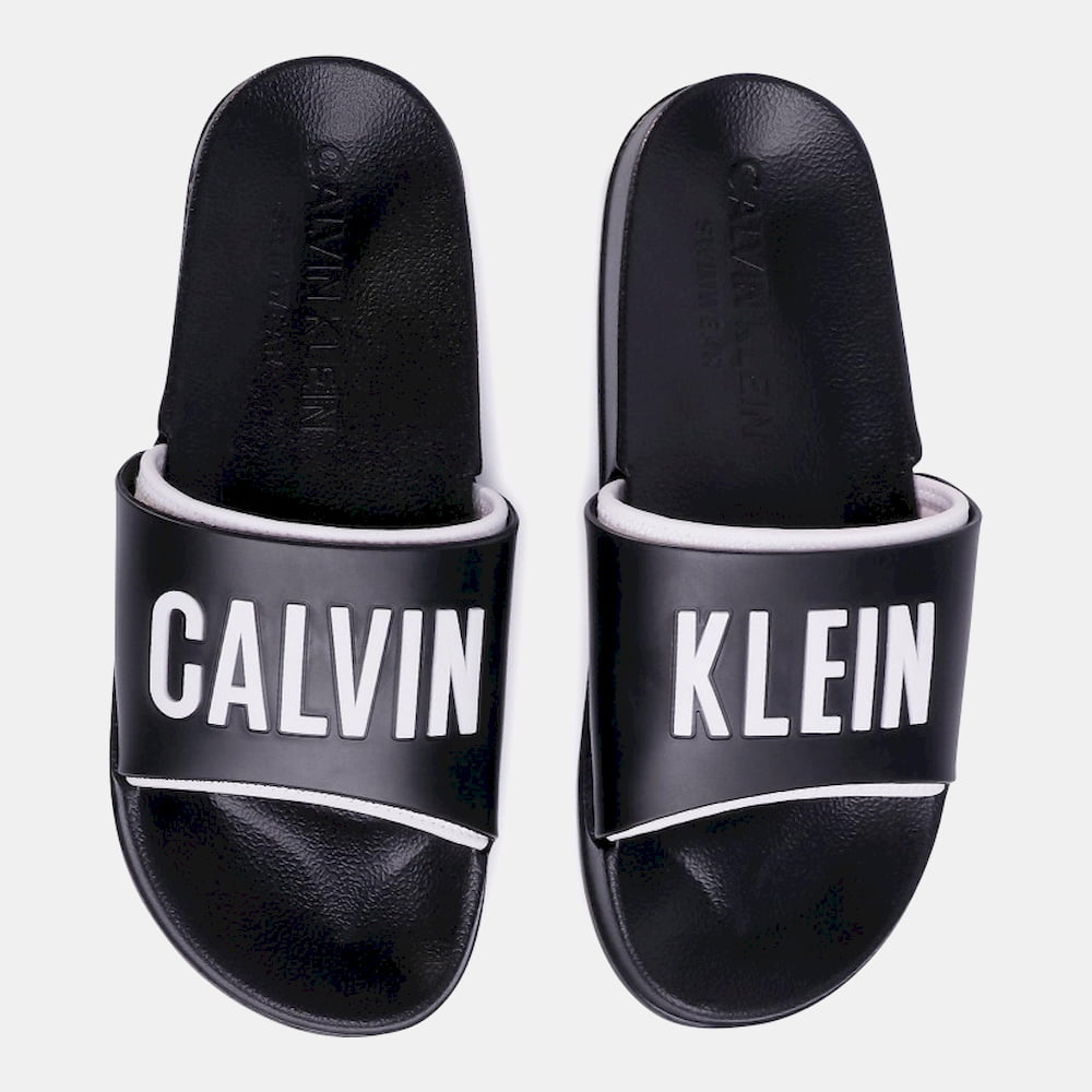 Calvin Klein Chinelos Slippers K9uk014044 Blk White Preto Branco Shot12