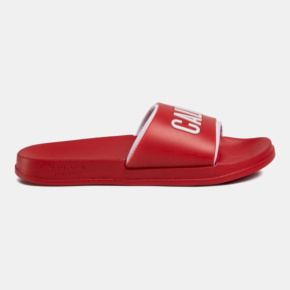 Calvin Klein Chinelos Slippers K9uk014044 Red White Vermelho Branco Shot4