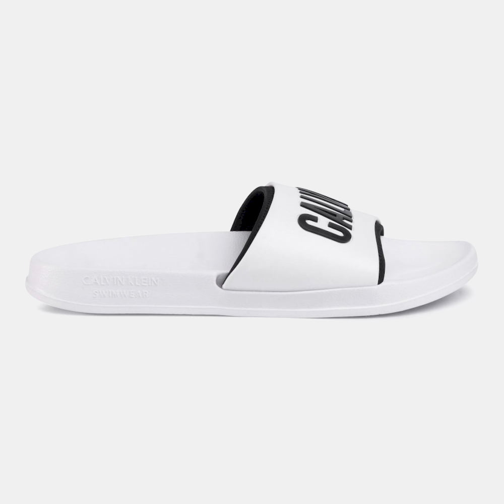 Calvin Klein Chinelos Slippers K9uk014044 Whi Black Branco Preto Shot4