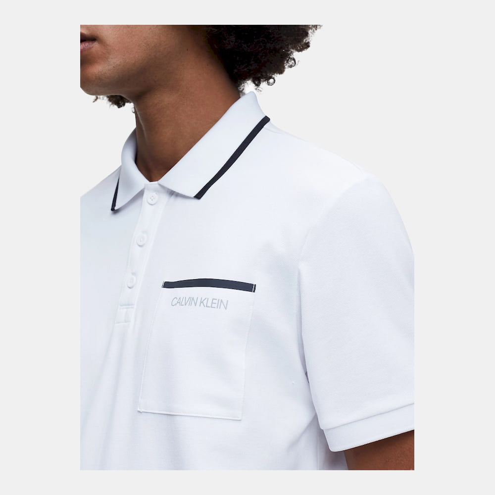 Calvin Klein Polo K10k106013 White Branco Shot3