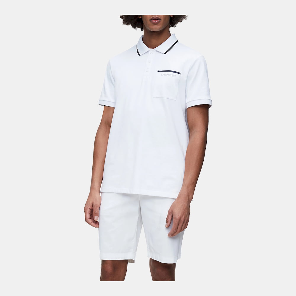 Calvin Klein Polo K10k106013 White Branco Shot6