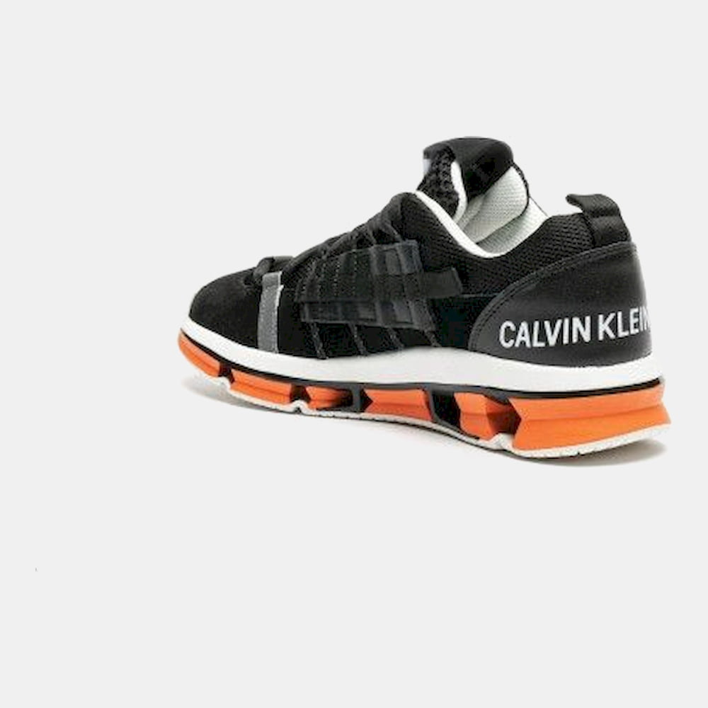 Orange calvin deals klein sneakers