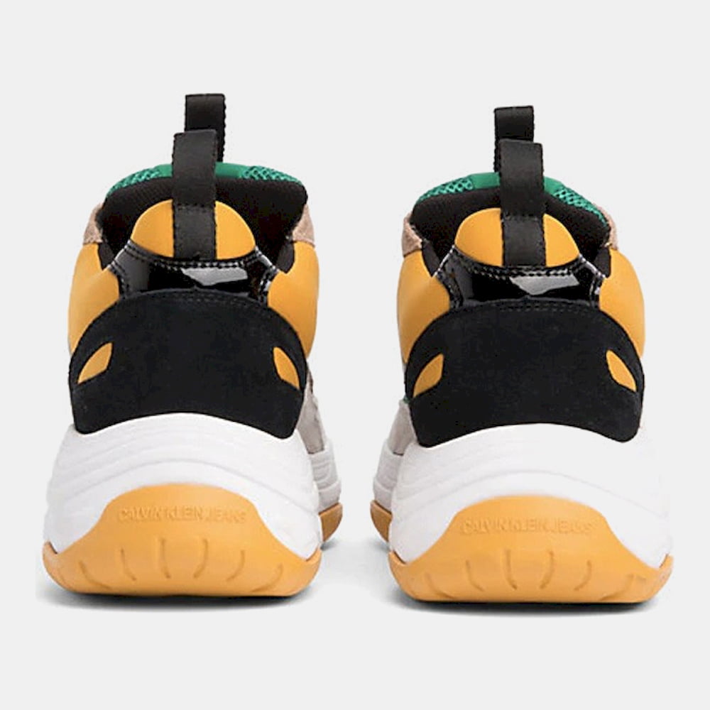 Calvin klein marvin logo deals green and yellow trainers