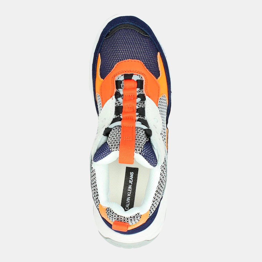 Calvin klein maya trainers shop navy light grey orange