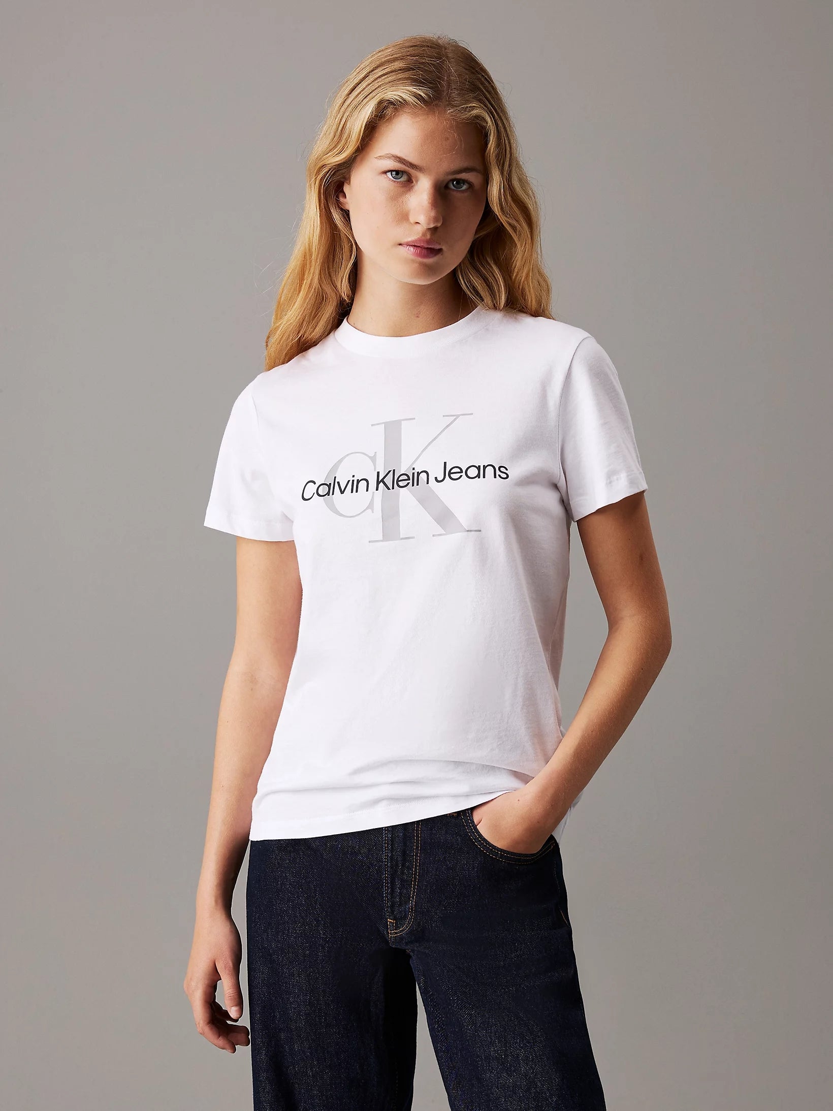 Calvin Klein T Shirt 00040wl260 White Branco_shot4