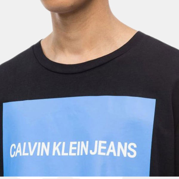 Calvin Klein T Shirt J30j307850 Black Blue Preto Azul Shot3