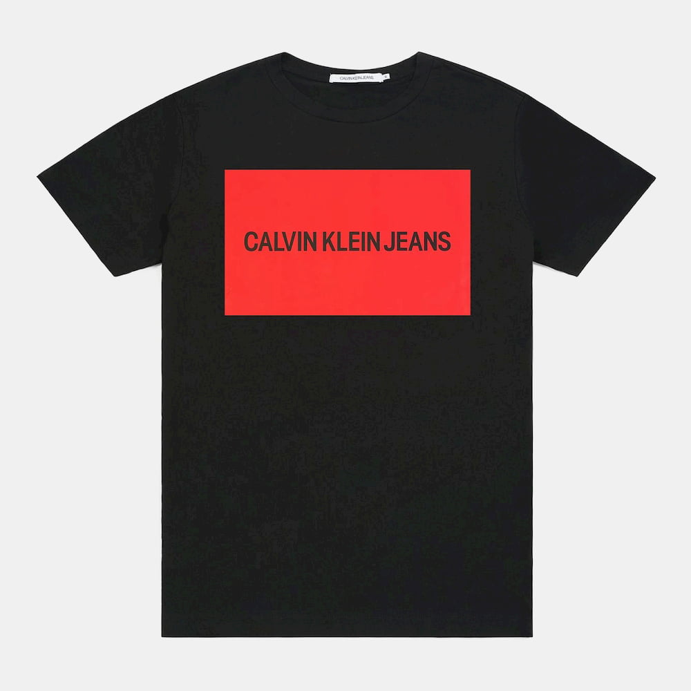 Calvin Klein T Shirt J30j307850 Black Red Preto Vermelho Shot2