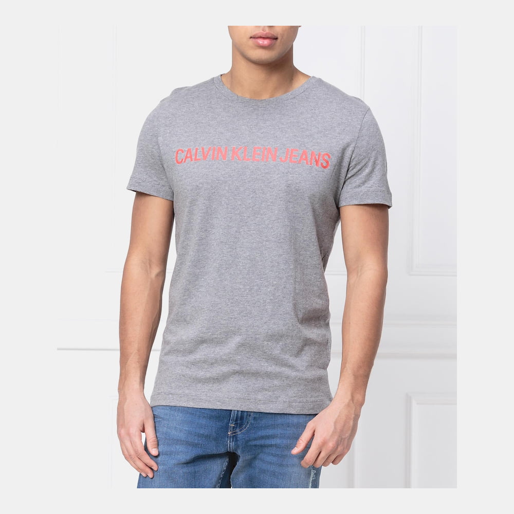 Calvin Klein T Shirt J30j307856 Grey Cinza Shot2