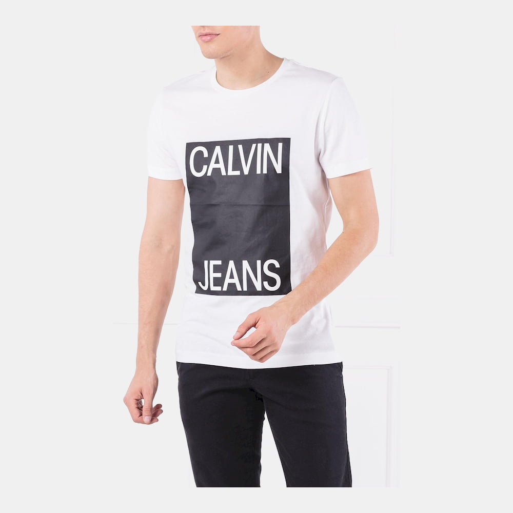 Calvin Klein T Shirt J30j309839 Whi Black Branco Preto Shot8