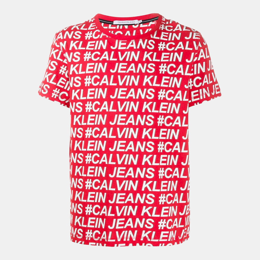 Calvin Klein T Shirt J30j315010 Red Vermelho Shot1