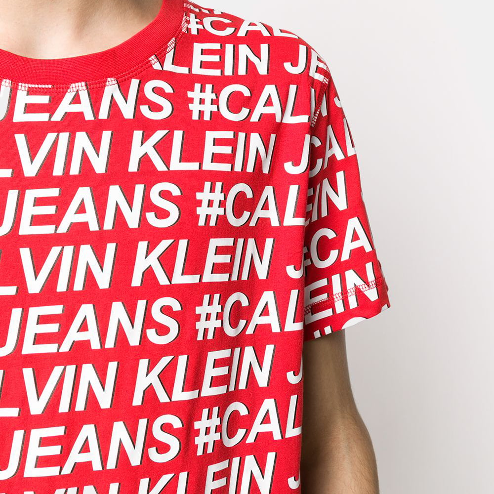 Calvin Klein T Shirt J30j315010 Red Vermelho Shot4