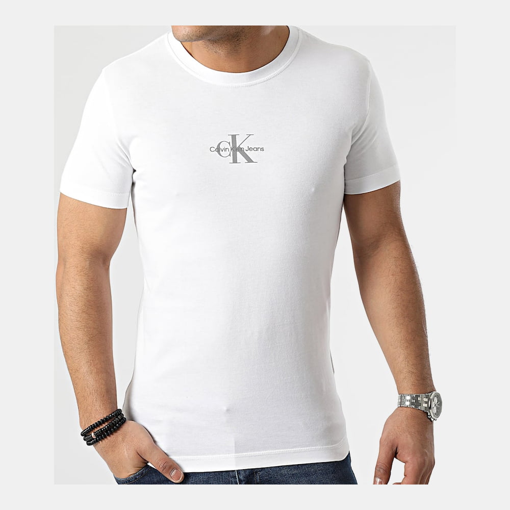 Calvin Klein T Shirt J30j319877 White Grey Branco Cinza Shot2