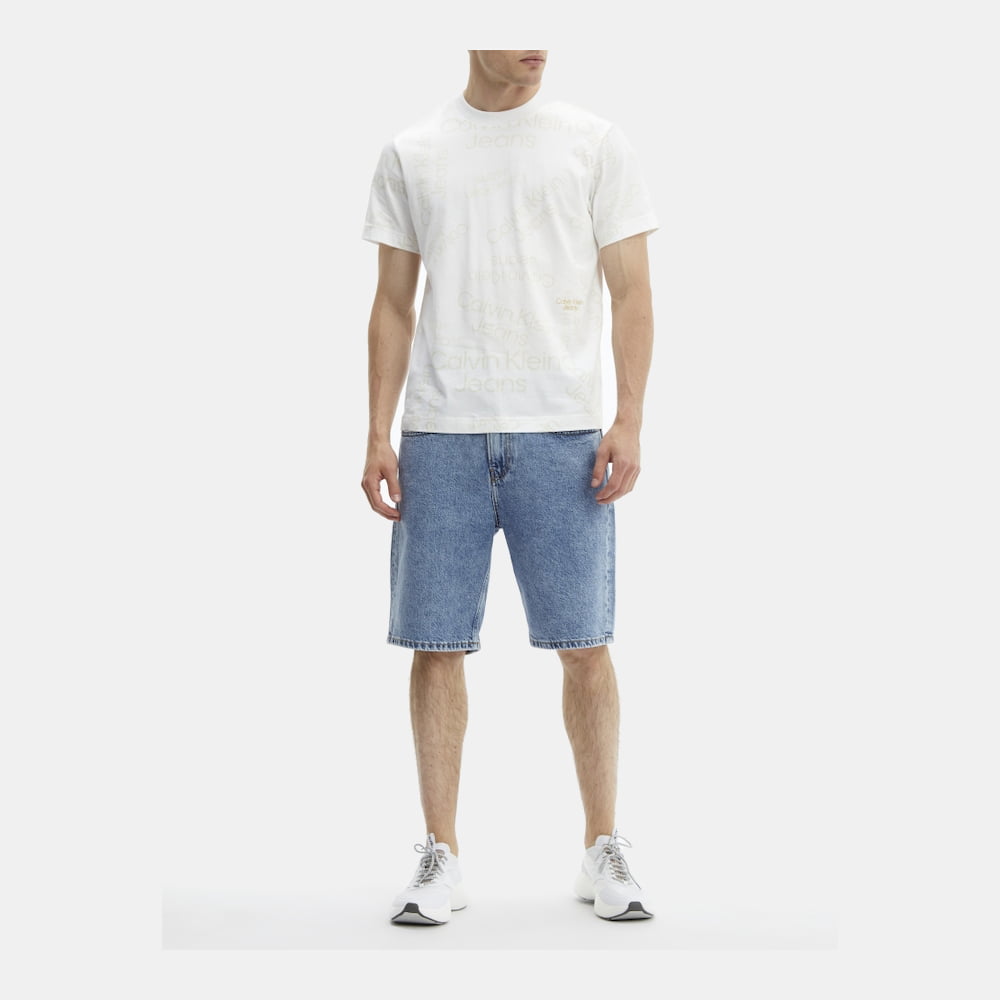Calvin Klein T Shirt J30j320200 White Beig Branco Beige Shot4